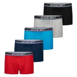 Jacques Britt 5er Pack Boxershorts, Baumwolle mit Stretch