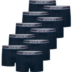Jacques Britt 10er Pack Boxershorts, Baumwolle mit Stretch