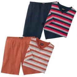 Franco Bettoni 4er Pack Herren Pyjamas kurz