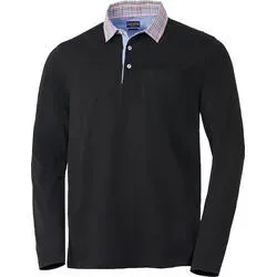 Franco Bettoni Herren Poloshirt mit Hemdkragen langarm