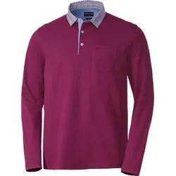 Franco Bettoni Herren Poloshirt mit Hemdkragen langarm
