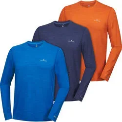 Spitzbergen 3er Pack Herren Funktionsshirts langarm, schnelltrocknend mit Stretch