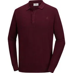 Jacques Britt Herren Strick-Poloshirt langarm