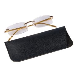 Fertiglesebrille + Gratis Etui, gold