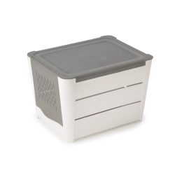 Gemüsebox mit Klappöffnung, grau
