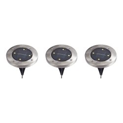 ?LED-Solar-Bodenleuchten, 3 Stück