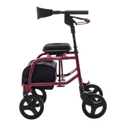 Leichtgewicht-Rollator NeXus mit Rückengurt und Tasche, faltbar, rot