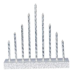 LED-Kerzentreppe ?Glitter?, silber