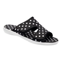 wonderwalk Doppelklett-Pantolette ?Punkte?, Größe: 36, schwarz