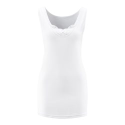 Damen Unterhemd mit Spitze, 4er Set, Größe: XL
