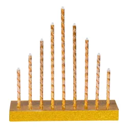 LED-Kerzentreppe ?Glitter?, gold