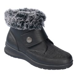 wonderwalk Kuschel-Klettstiefelette ?Steffi?, Größe: 36, schwarz
