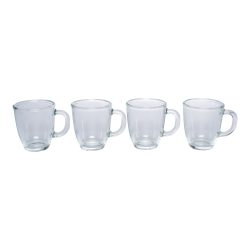 Glas-Tassen-Set, 4 Stück je 350 ml