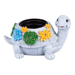 Solar-LED-Pflanztopf-Schildkröte 