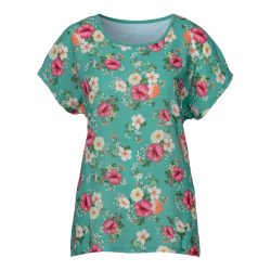 Blusenshirt ?Blütenzauber?, Größe: XL, grün