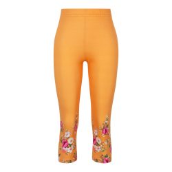 Capri-Leggings ?Blütenzauber?, Größe: M, orange