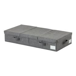 Unterbett-Aufbewahrung mit Klappdeckel, 2 Stück