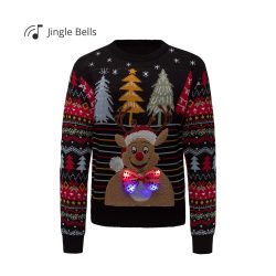 Weihnachts-Pullover ?LED-Rentier?, Größe: M