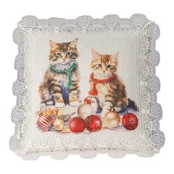 Kissenhülle ?Weihnachtskatze?, 40x40 cm