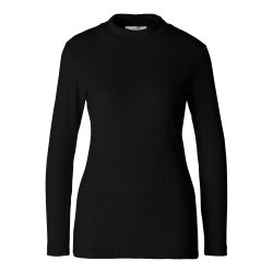 Damen-Pullover, gerippt, Größe: S, schwarz