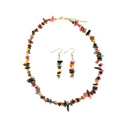Schmuck-Set Ohrringe & Halskette ?Turmalin?, 3-teilig