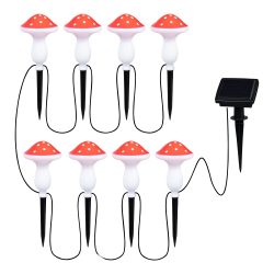 Solar-LED-Stecker ?Fliegenpilz?, 8 Stück