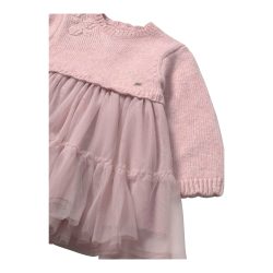 Kleid langarm 2in1 Strickpullover und Tüllrock