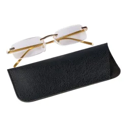 Fertiglesebrille + Gratis Etui, gold