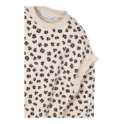 Sweatshirt Leoprint Rüschen