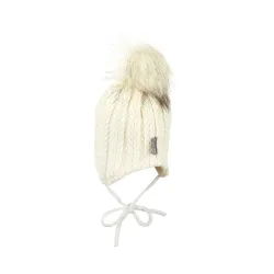 Wintermütze Strick Bommel