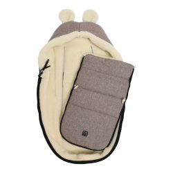 Winterfußsack HOODY MAUS WOOL für Babyschalen