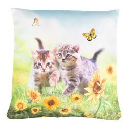 Kissenhülle ?Katzen-Spielplatz?, 40x40 cm
