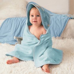 Sterntaler Badetuch Emmi hellblau 80 x 80 cm