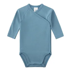Sanetta 2er-Pack Wickelbodys langarm Bären natur/blau