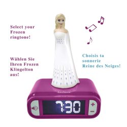 Lexibook - Wecker mit Nachtlicht Frozen II, Multicolor