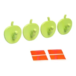Klebehaken ?Wurm im Apfel?, 4 Stück