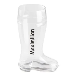 Weihnachtsstiefel-Glas personalisiert mit Namen, 500 ml