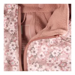 Regenjacke mit abnehmbarer Kapuze gefüttert Blumen