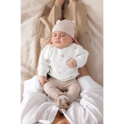 Sweatshirt Bären-Stickerei Rippqualität
