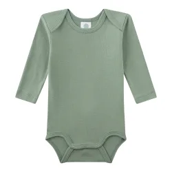 Sanetta 2er-Pack Bodys langarm Dinos oliv/bunt