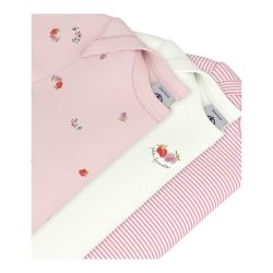 3er-Pack Bodys kurzarm Ringel Erdbeeren