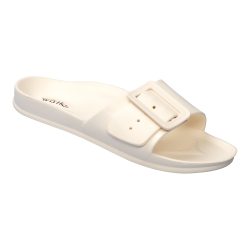 wonderwalk Bade-Pantolette ?Kreta?, Größe: 37, creme