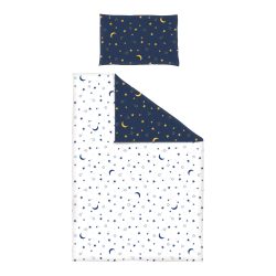 Bundle Betten-Set 2-teilig inkl. Bettwäsche Mond und Sterne 100x135 cm