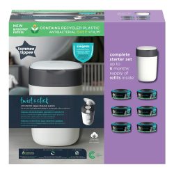 Windeleimer Twist & Click inklusive 6er-Pack Nachfüllkassetten