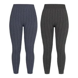 Wärme-Leggings ?Zopfmuster?, 2 Stück, Größe: L