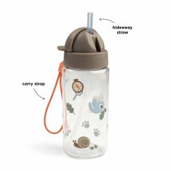 Trinkflasche mit Strohhalm, 350ml