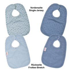 2er-Pack Lätzchen mit Druckknopf 26x40 cm