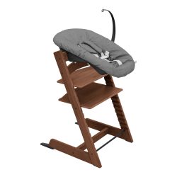 Bundle Treppenhochstuhl Eiche inkl. Newbornset Deep Grey