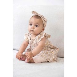 Krepp-Kleid Flügelarm Blumen