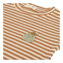 Shirt langarm Rippqualität Ringel Birne Little Gang